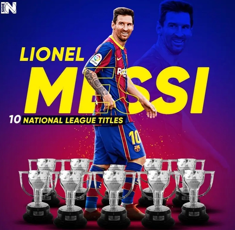 梅西领衔的球队夺得国内联赛冠军